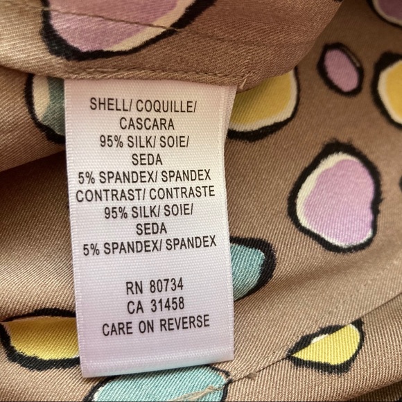 BCBGMaxAzria Multicolor Dot Silk Halter Top - Picture 7 of 9